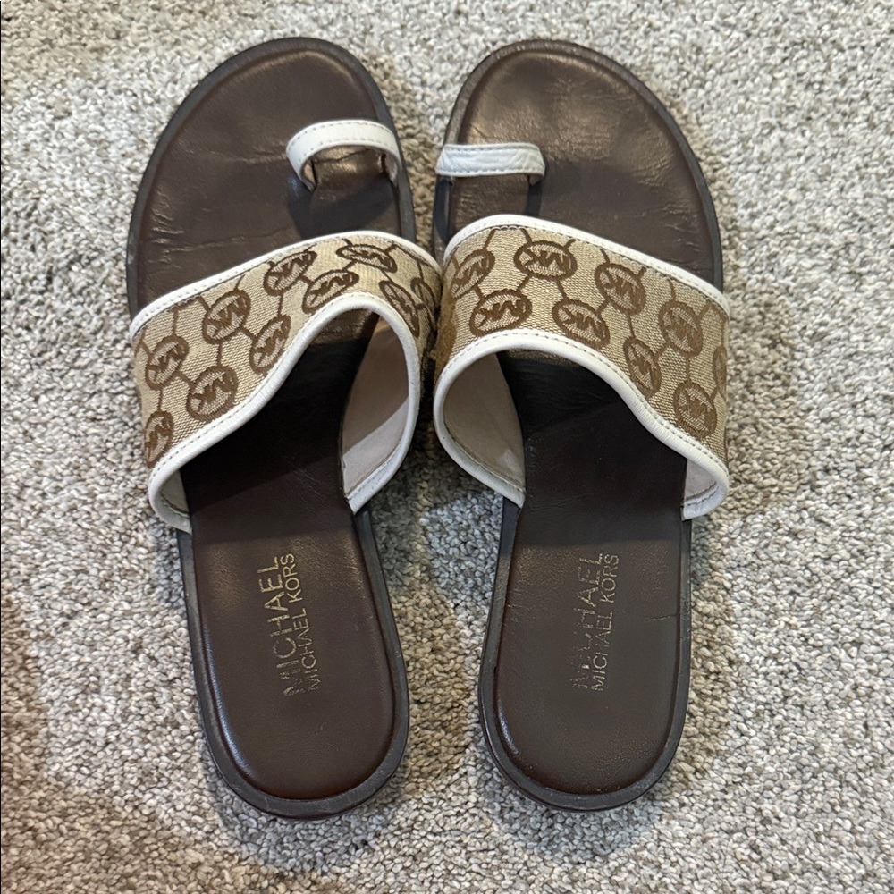 Michael Kors Tan and Brown Women's Sandals